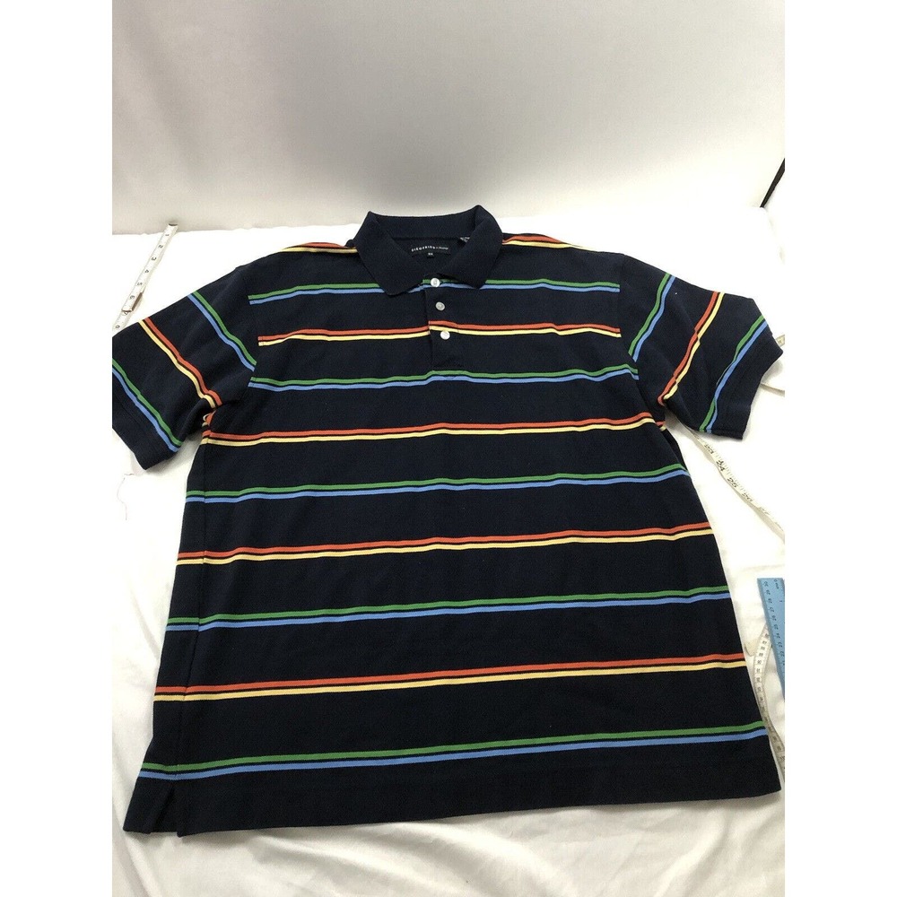 Siegfried & Company Polo Shirt Men's Size 2X Multicolored Striped Rugby